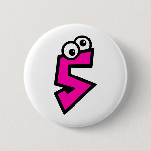 Badge Rond 5 Cm Numéro cinq