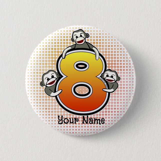 Badge Rond 5 Cm Numéro de monceau de réserve 8 (Devant)