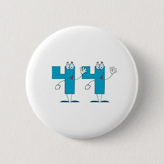 Badge Rond 5 Cm Numéro heureux 44