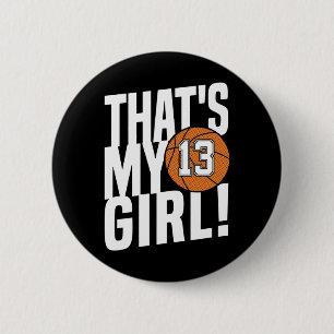 Badge Rond 5 Cm Numéro Treize C'est ma fille #13 Bysketbyll Maman