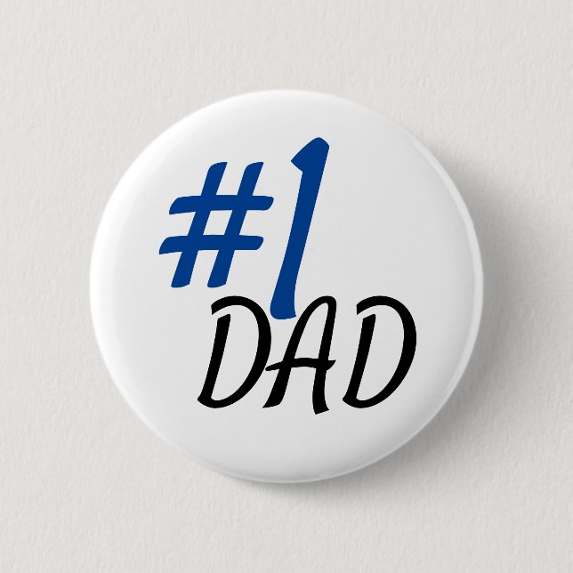 Badge Rond 5 Cm Numéro un papa (Devant)