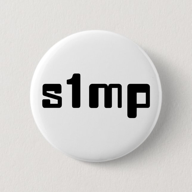 Badge Rond 5 Cm Numéro Un Simp (Devant)