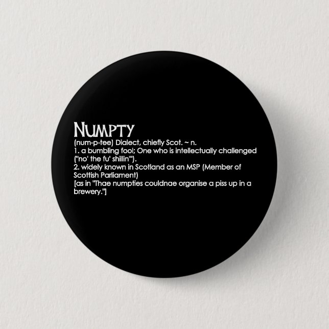 Badge Rond 5 Cm Numpty (Devant)