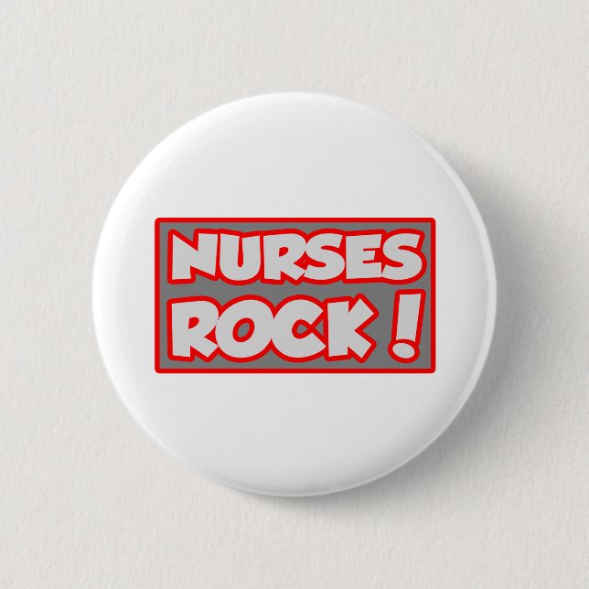 Badge Rond 5 Cm Nurses Rock ! (Devant)