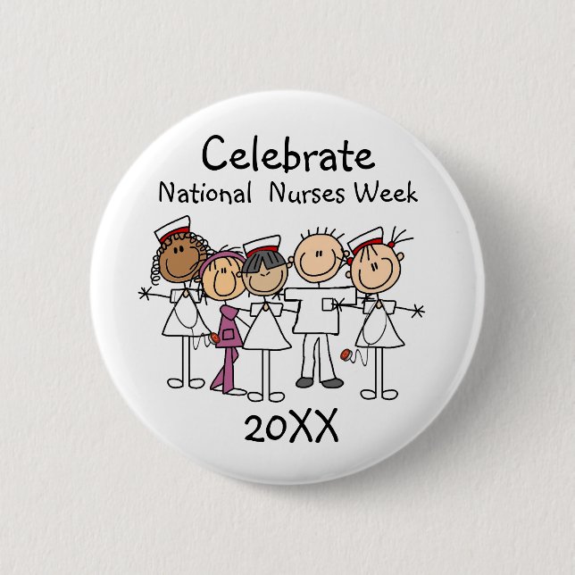 Badge Rond 5 Cm Nurses Week 2023 T-shirts and Gifts (Devant)