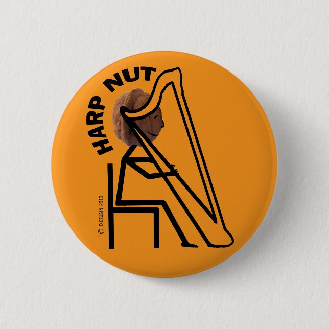 Badge Rond 5 Cm Nut de harpe (Devant)