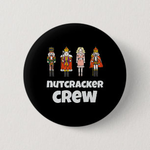 Badge Rond 5 Cm Nutcracker Crew Famille Correspondant Xmas Garçons