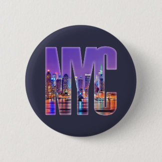 Badge Rond 5 Cm NYC Skyline (Light)