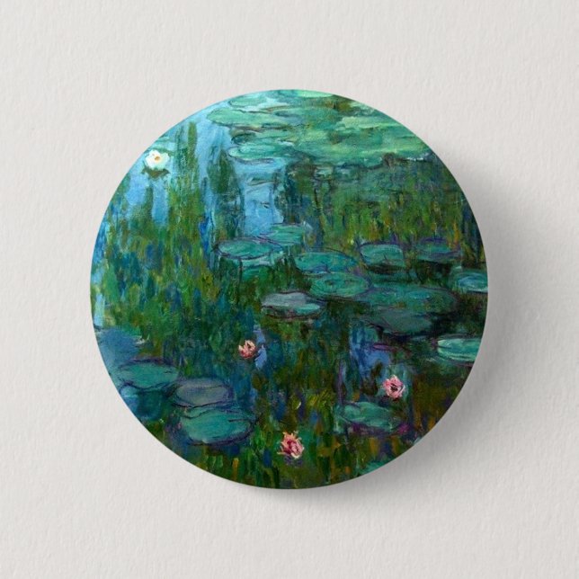 Badge Rond 5 Cm Nymphéas (Devant)