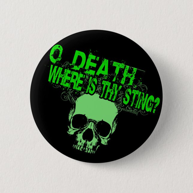Badge Rond 5 Cm O Death Où Sont-Ils Assis ? (Devant)