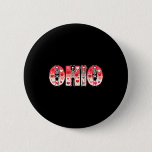 Badge Rond 5 Cm O-h-i-o Squelettes drôles Ohio Dans Midwestern Val