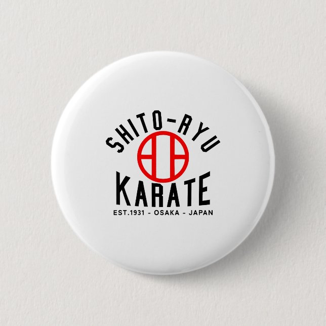 Badge Rond 5 Cm O-ryu Karate Japan Martial Arts  (Devant)