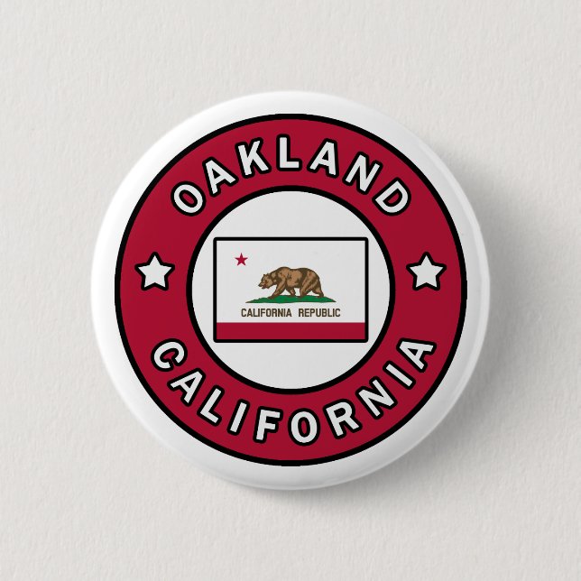 Badge Rond 5 Cm Oakland Californie (Devant)