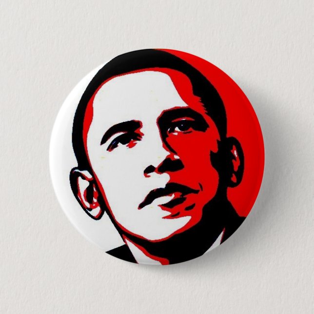 Badge Rond 5 Cm Obama 08 (Devant)