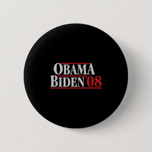 Badge Rond 5 Cm Obama 08 Chemise - Campagne Rétro Obama Biden