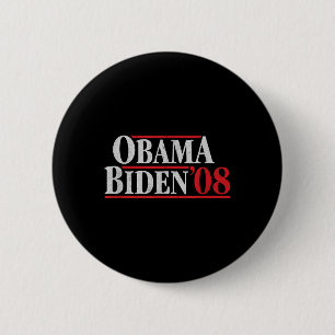 Badge Rond 5 Cm Obama 08 Chemise - Campagne Rétro Obama Biden