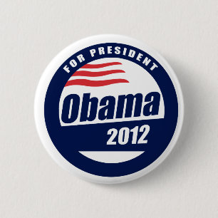 Badge Rond 5 Cm Obama 2012