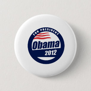 Badge Rond 5 Cm Obama 2012