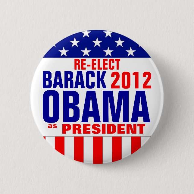 BADGE ROND 5 CM OBAMA 2012 (Devant)