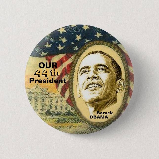 Badge Rond 5 Cm Obama 44 (Devant)