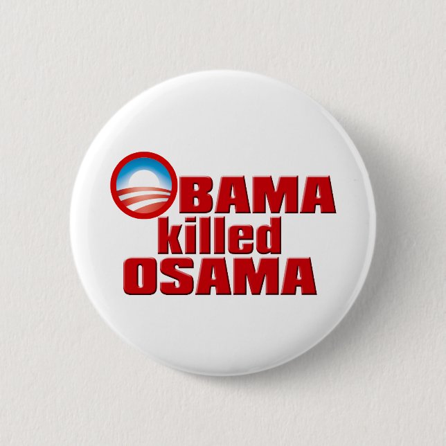 Badge Rond 5 Cm Obama a tué la copie d'Osama (Devant)