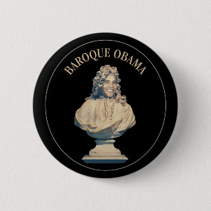 Badge Rond 5 Cm Obama baroque