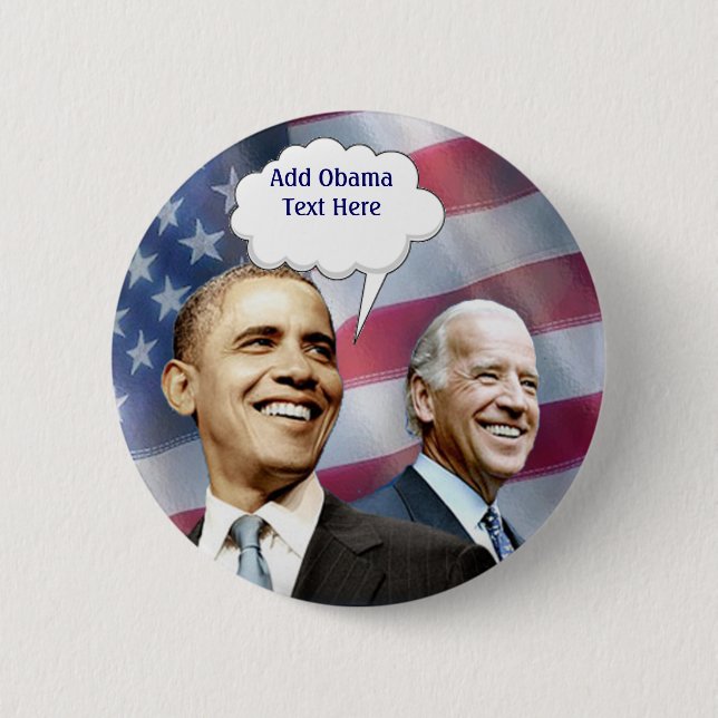 Badge Rond 5 Cm Obama Biden (Devant)