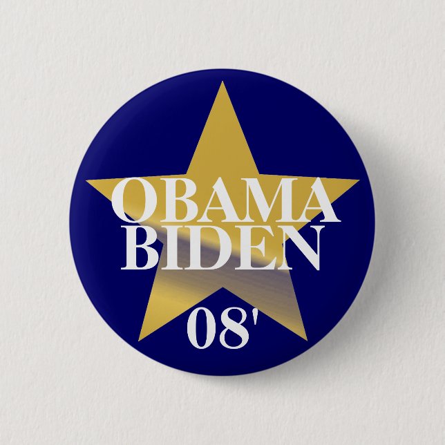 Badge Rond 5 Cm Obama Biden (Devant)