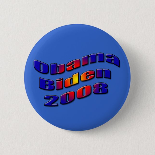 Badge Rond 5 Cm obama biden 2008 (Devant)