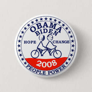 Badge Rond 5 Cm Obama Biden 2008