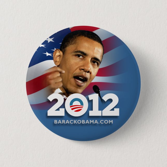 Badge Rond 5 Cm Obama Biden 2012 (Devant)