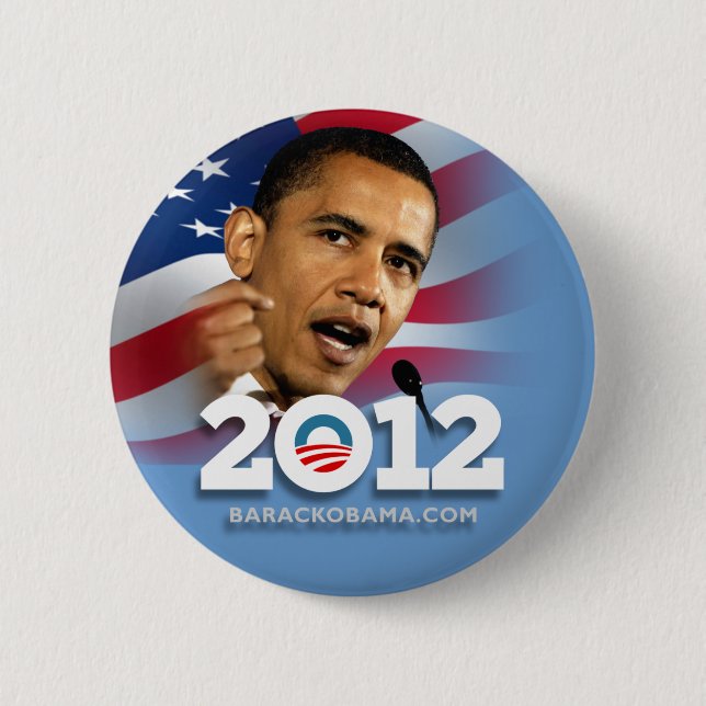 Badge Rond 5 Cm Obama Biden 2012 (Devant)