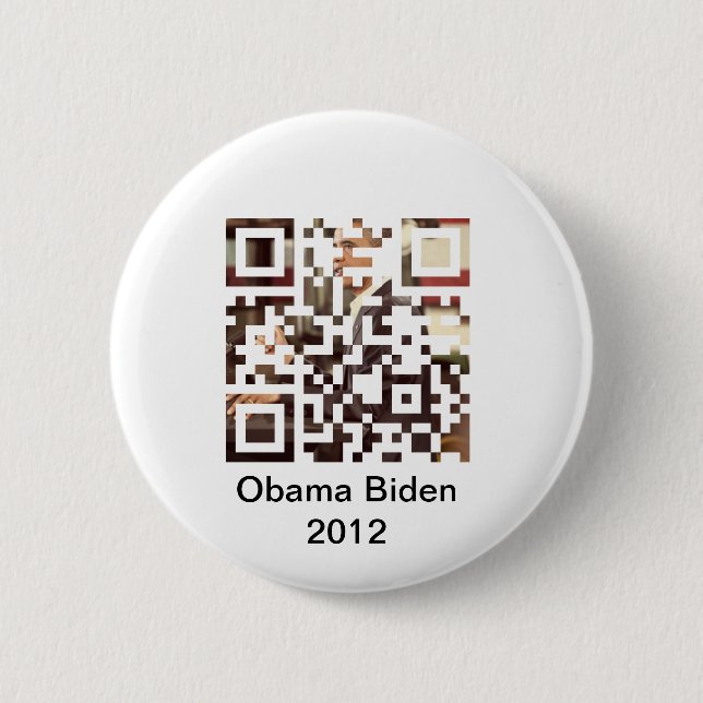 Badge Rond 5 Cm Obama Biden 2012 (Devant)
