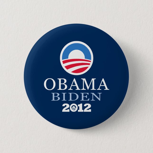 Badge Rond 5 Cm Obama Biden 2012 (Devant)