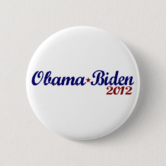 Badge Rond 5 Cm Obama Biden 2012 (Devant)
