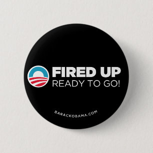 Badge Rond 5 Cm Obama Biden mis le feu, préparent pour aller
