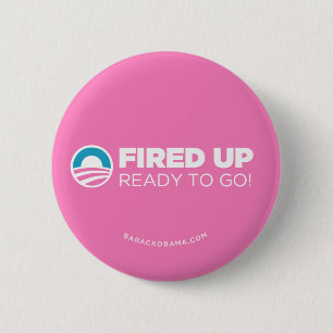 Badge Rond 5 Cm Obama Biden mis le feu, préparent pour aller (le