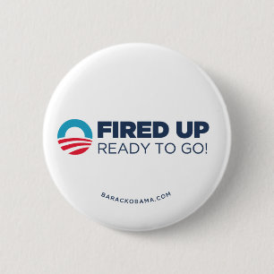 Badge Rond 5 Cm Obama Biden mis le feu, préparent pour aller (le