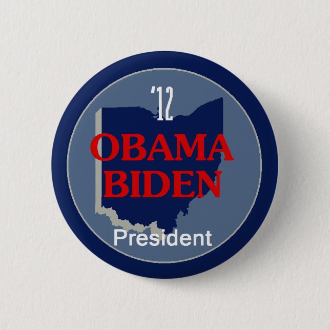 Badge Rond 5 Cm Obama Biden OHIO (Devant)
