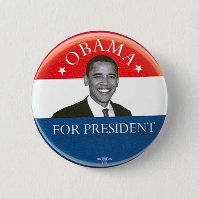 Badge Rond 5 Cm Obama - bouton (Devant)