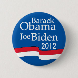 Badge Rond 5 Cm Obama - bouton de Biden 2012