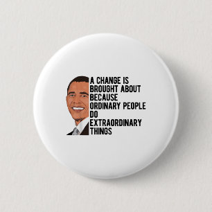 Badge Rond 5 Cm Obama cite Barack Obama Politique