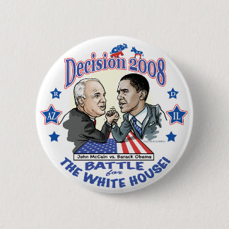 Badge Rond 5 Cm Obama contre McCain 2008