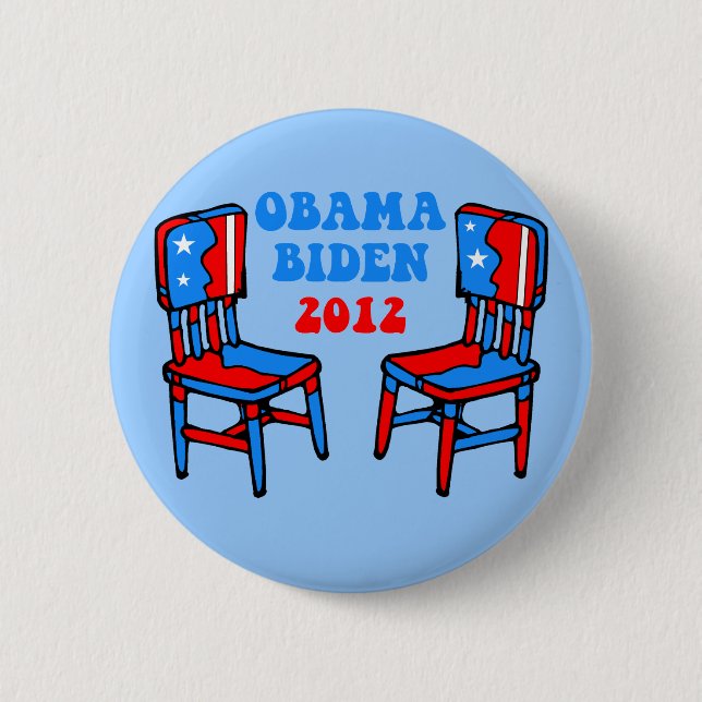 Badge Rond 5 Cm Obama drôle Biden (Devant)