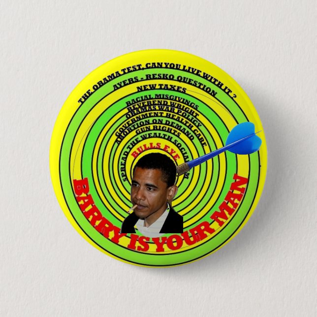 Badge Rond 5 Cm obama est votre homme (Devant)