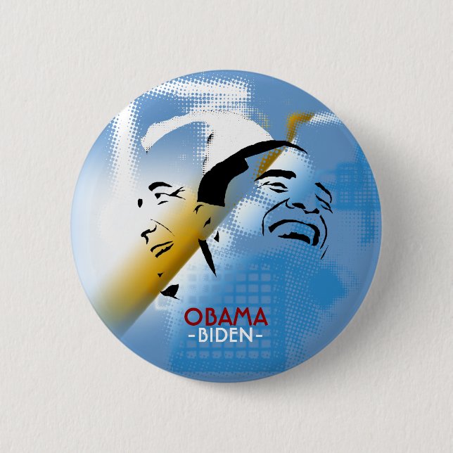 Badge Rond 5 Cm Obama et Biden (Devant)