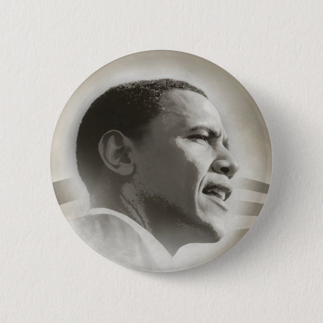 Badge Rond 5 Cm Obama font face au bouton (Devant)