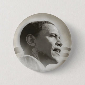 Badge Rond 5 Cm Obama font face au bouton