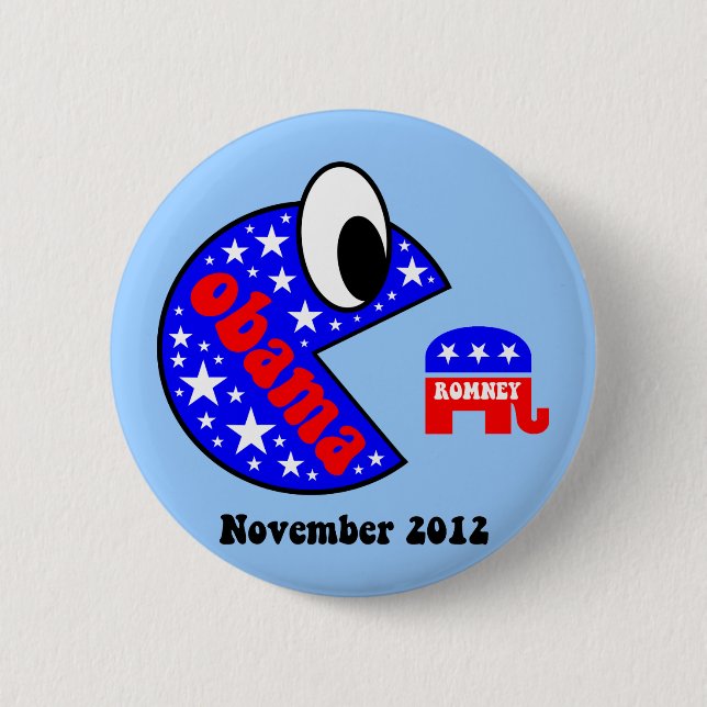 Badge Rond 5 Cm Obama frais et drôle 2012 (Devant)