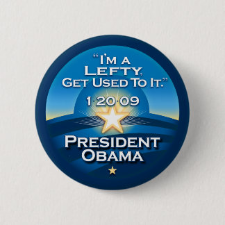 Badge Rond 5 Cm OBAMA "je suis un gauchiste m'habitue le."